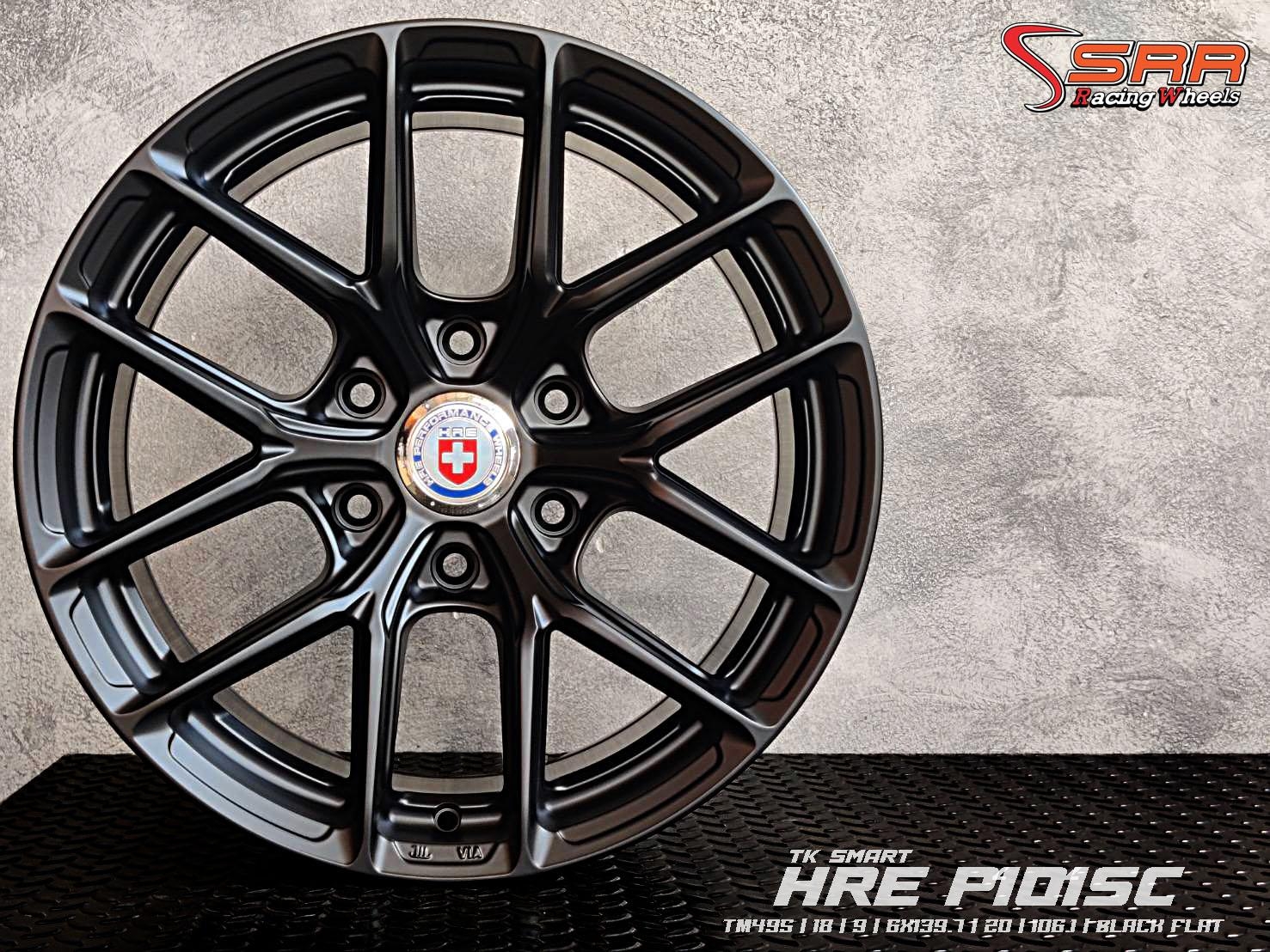 TK SMART : TM495 18X9 6X139.7 20 106.1 BLACK-FLAT (ดำด้าน)
