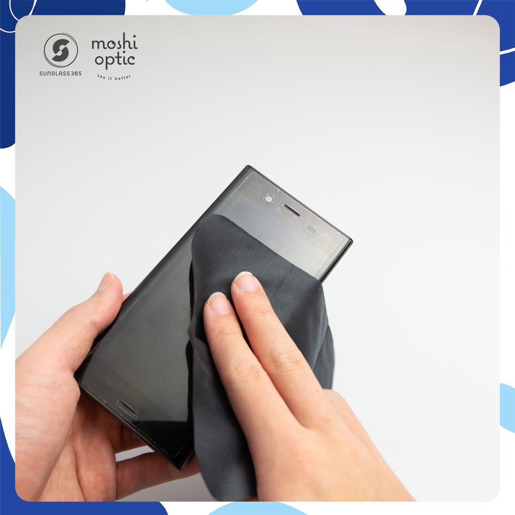 ผ้าเช็ดแว่นตาอย่างดี MOSHI OPTIC แท้ ผ้า MICRO FIBER NANO เนื้อละเอียด นุ่ม เช็ดแว่น เลนส์กล้อง คอมพิวเตอร์ มือถือ
