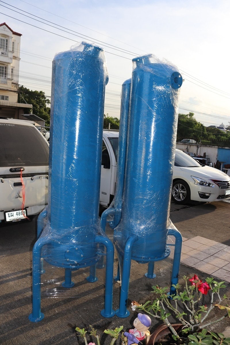 ถังกรองเหล็กขนาด24นิ้ว60cm. x 150cm. x 4.5 mm.