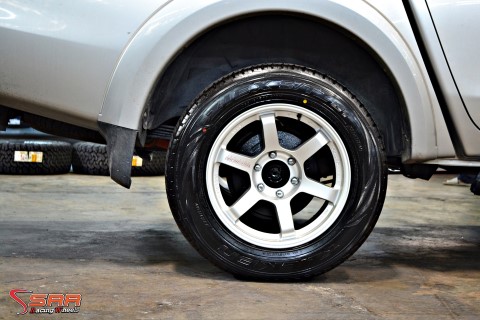 ล้อซิ่ง สายคลีน TE37SUV หยอดแดง สีซิลเวอร์