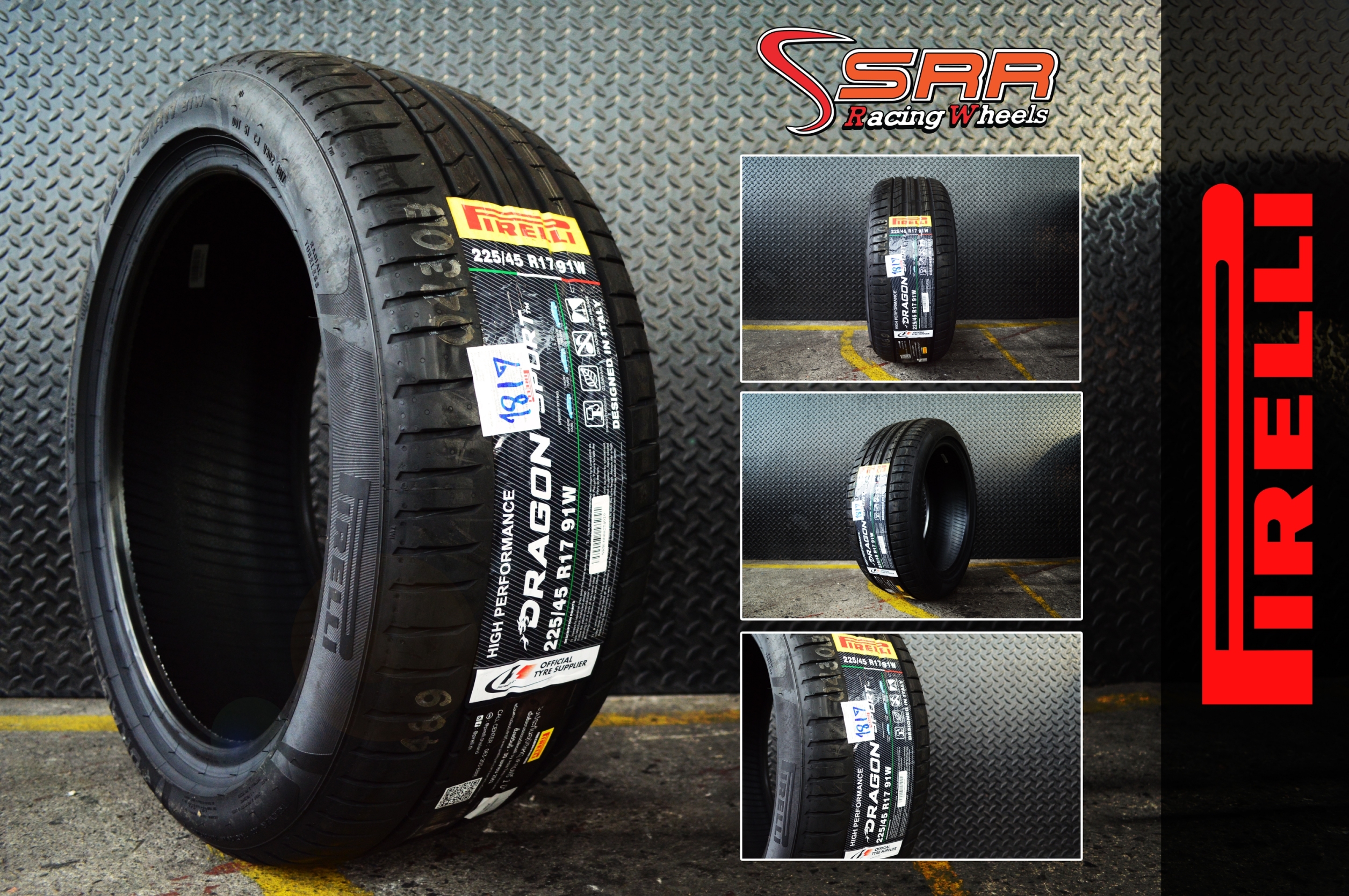 PIRELLI Cinturato P1 225-45-17 เส้น 6000 ปี17 ซื้อ2แถม2