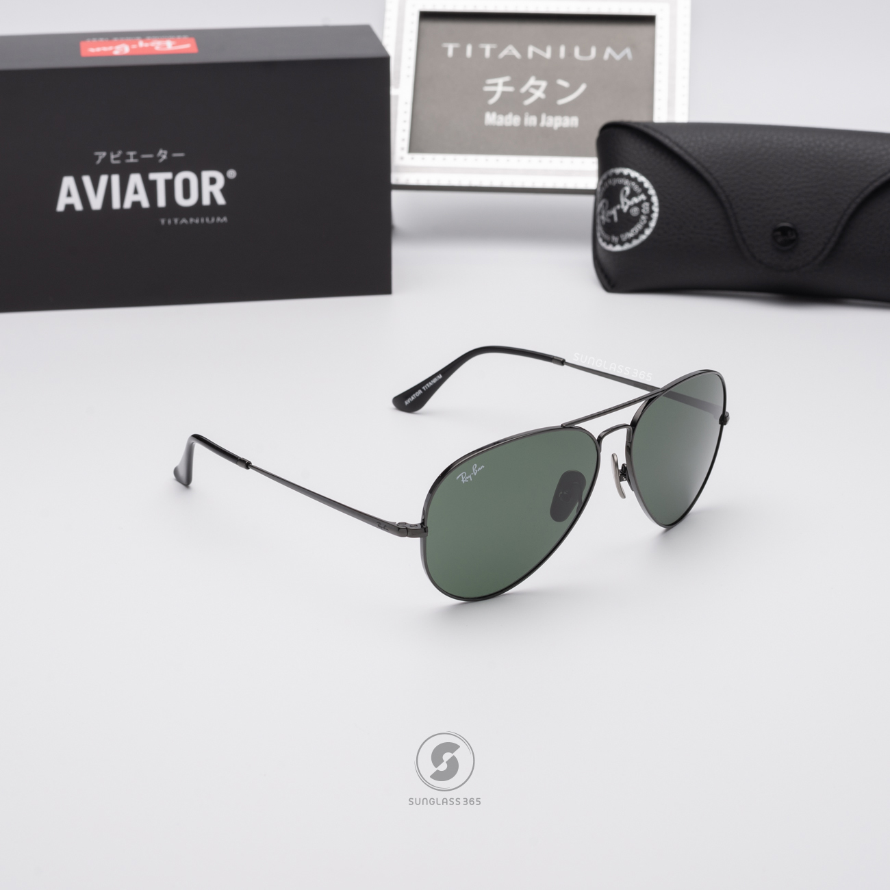 แว่นกันแดด Rayban Aviator Titanium RB8089 926731 Black