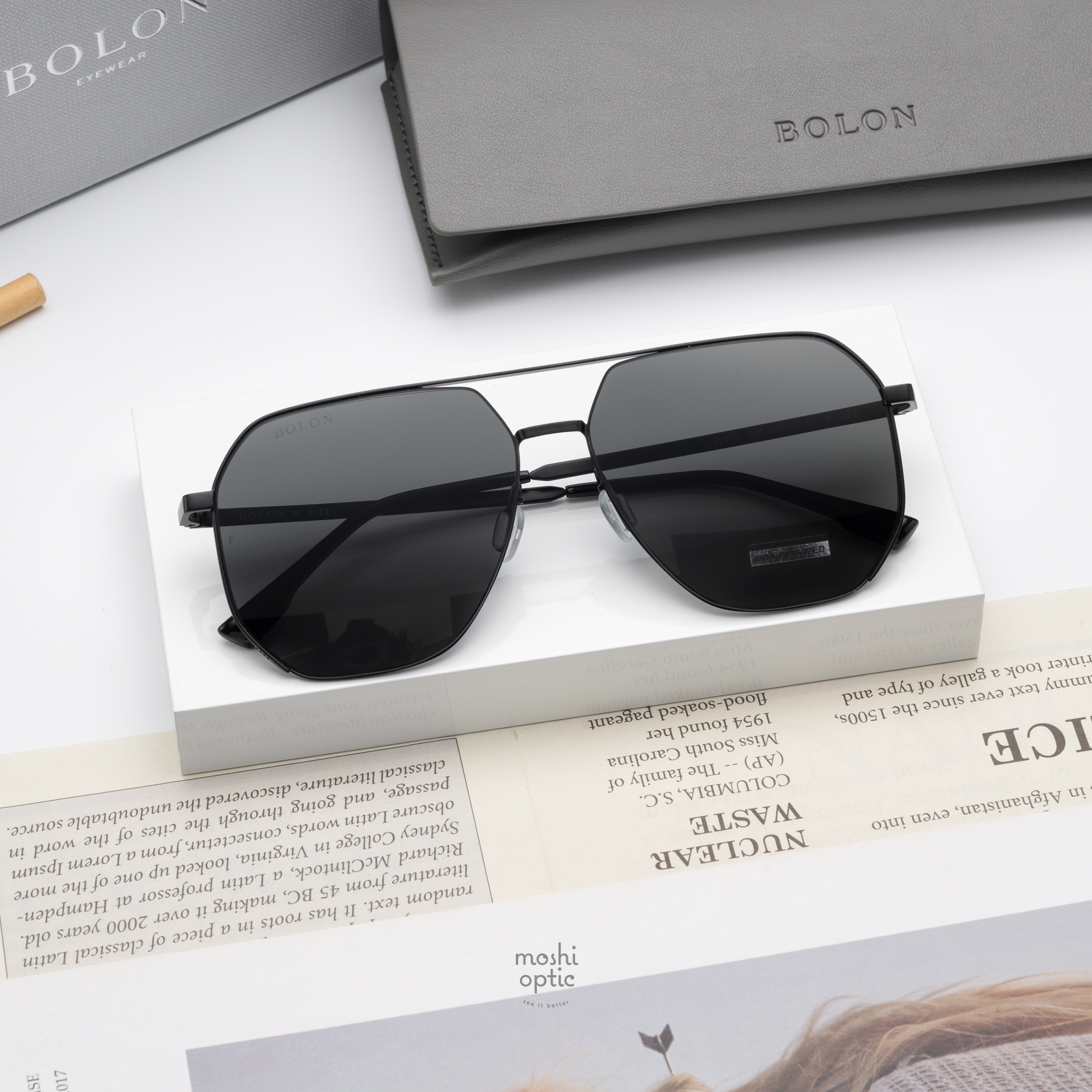 แว่นกันแดด BOLON รุ่น Pisa BL8101 C10 Matte Black