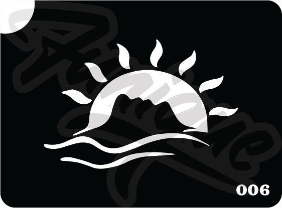 SET 5 Stencil บล็อกสติกเกอร์ รอยสักกากเพชร เพ้นท์กากเพชร กลิตเตอร์ Funique สติ๊กเกอร์ แบบลาย DIY งานประดิษฐ์