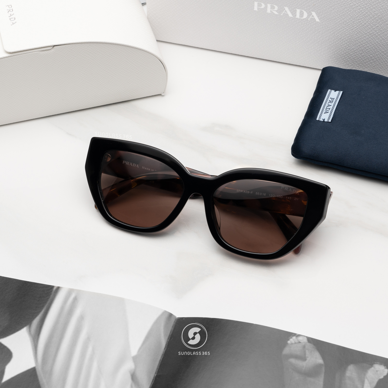 PRADA PRA09SF 12O10D Mahogany