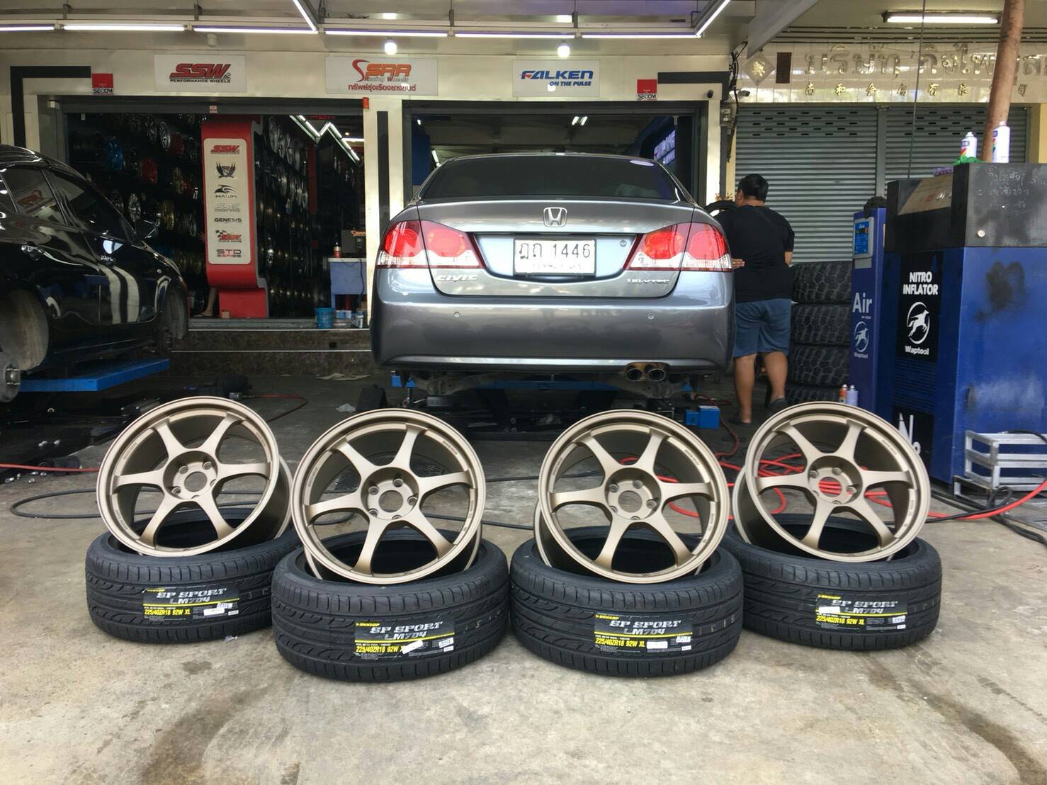 ล้อใหม่ SSR TYPE-C ขอบ18 กว้าง 8.5 ชุด 9800 ปกติ 24000