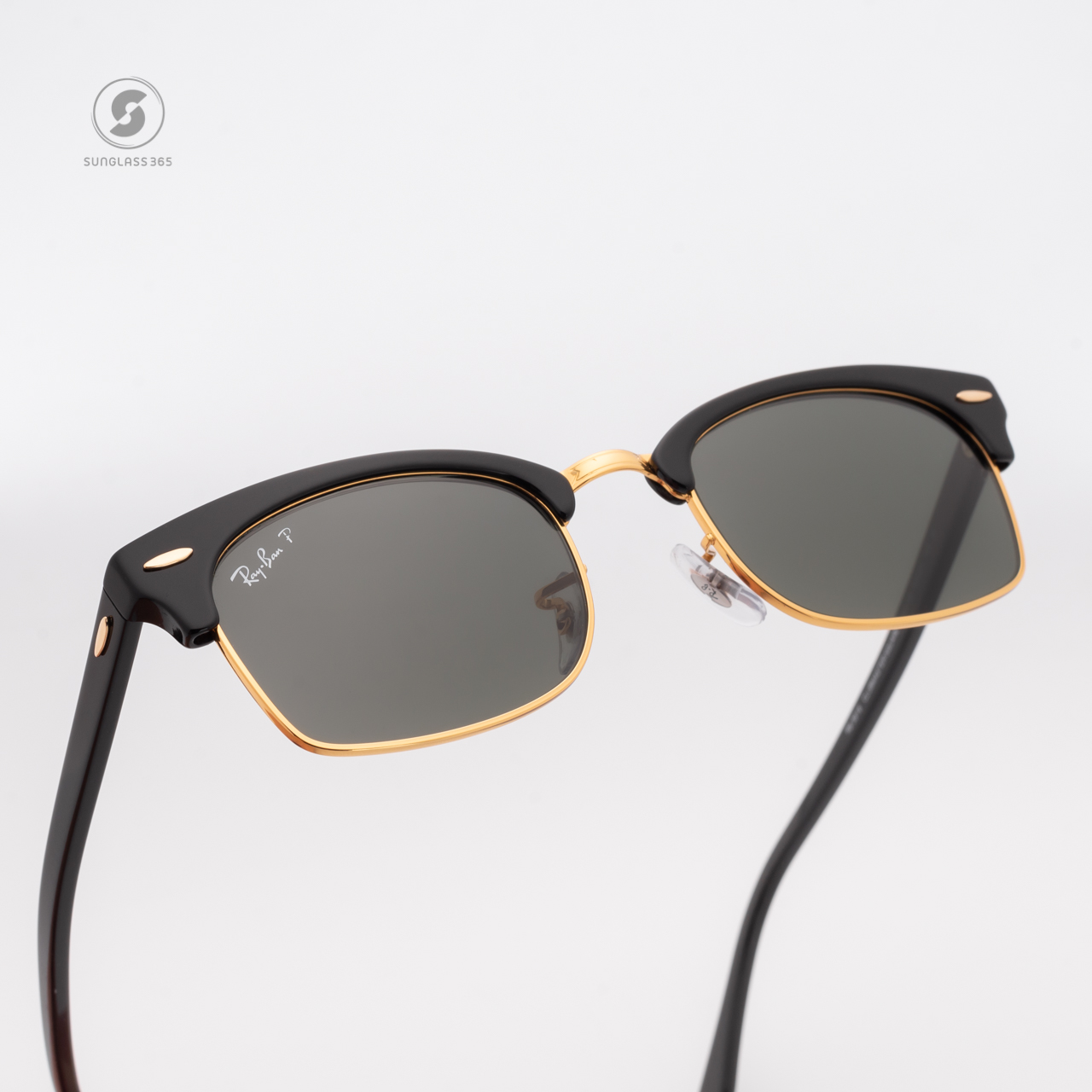 Ray Ban Clubmaster Square RB3916 1303/58 Black Polarized