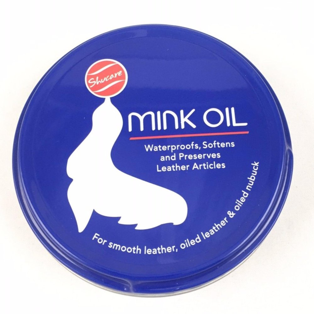 Mink Oil ไขปลาวาฬ 100 ml. ครีมรักษาหนังกลุ่มออยล์ให้นุ่มและให้สี เข้มขึ้นตามธรรมชาติของเครื่องหนัง ให้ความเงางามและช่วยป้องกันน้ำ(กระเด็น) บำรุงหนังได้ทุกสี