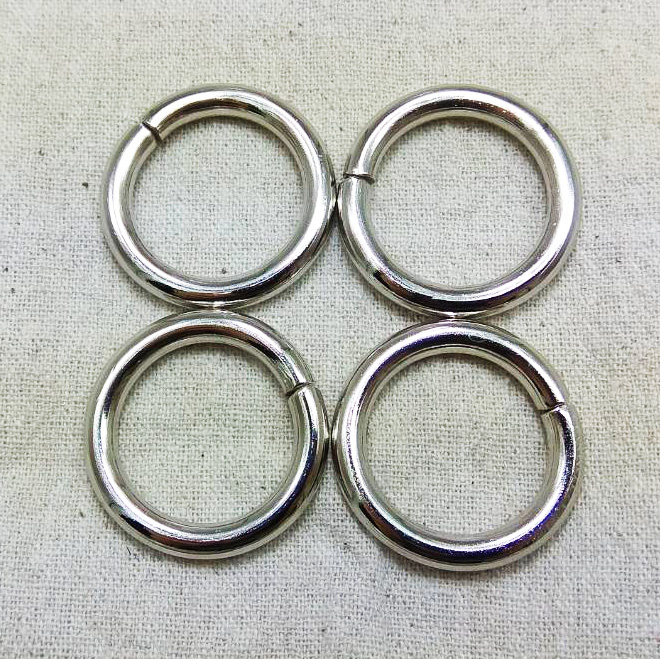 ห่วงกลม1นิ้วหนา เงิน (ลวด5mm)