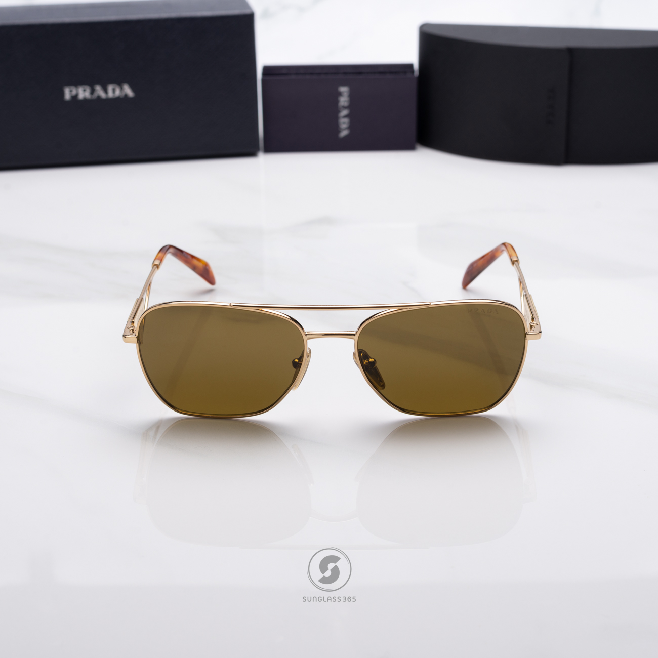 แว่นกันแดด PRADA PRA50S 5AK01T Gold