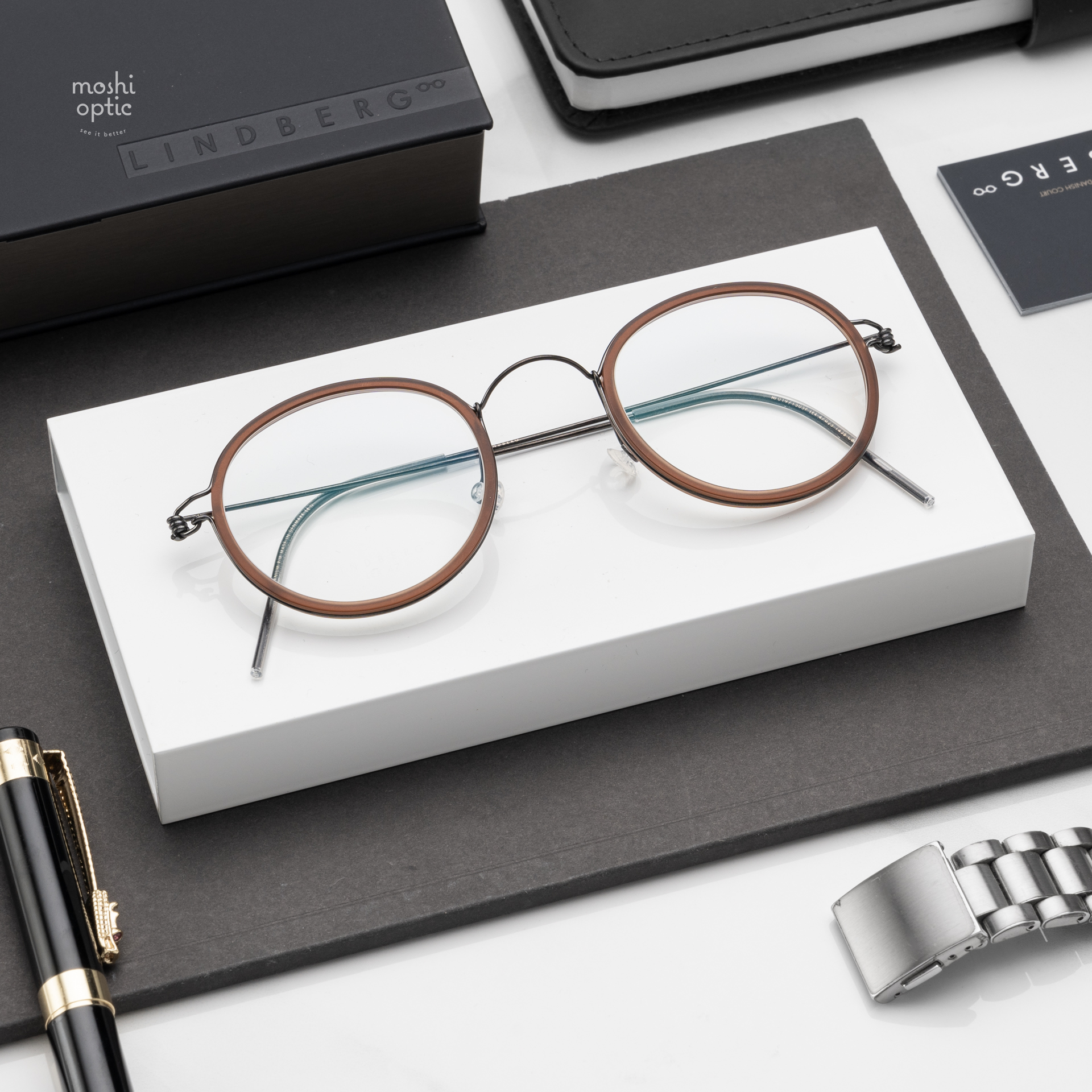 แว่นสายตา Lindberg Air Titanium Rim 019 1505P Lex PU9