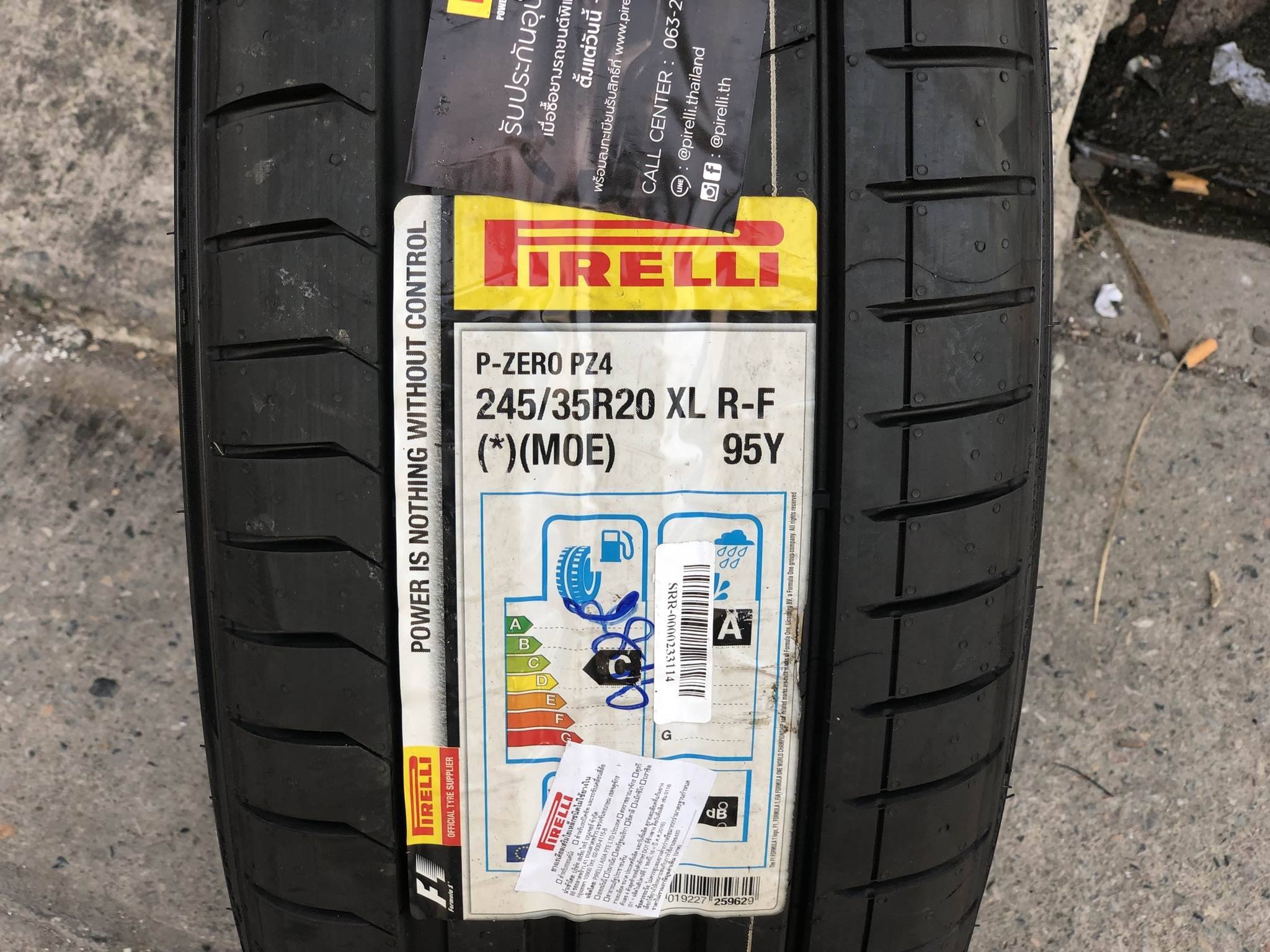 ยางใหม่ PIRELLI PZERO RFT (PZ4) 245/35-20 เส้น 14500 ปกติ 21000
