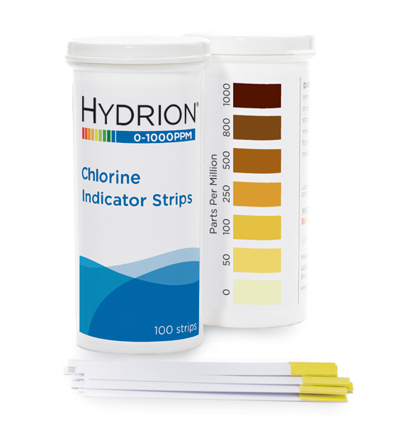 กระดาษวัดค่าคลอรีน แบบ strip 0-1000 ppm (CH-1000)