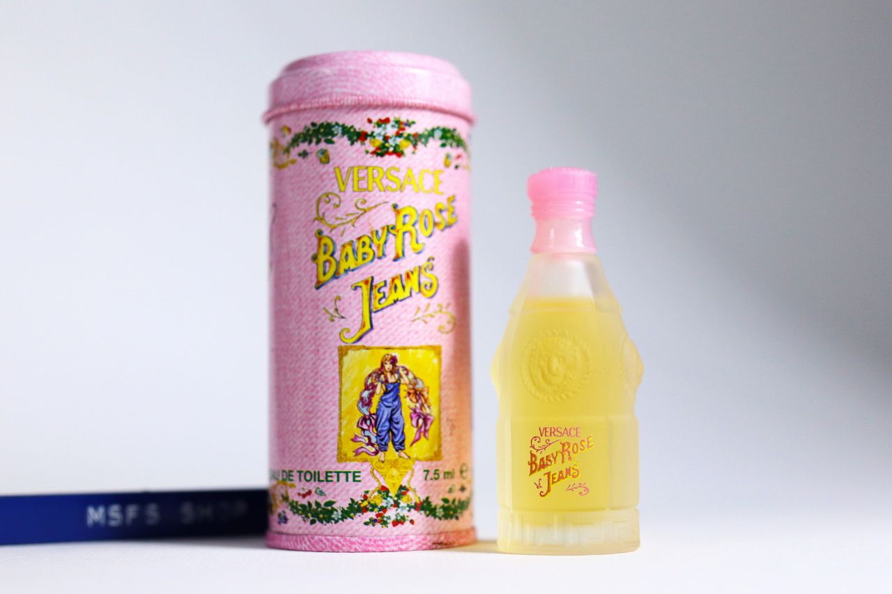 [Vintage] VERSACE Baby Rose Jeans EDT 7.5ml Miniature ขวดจิ๋ว แบบแต้ม - น้ำหอม Vintage