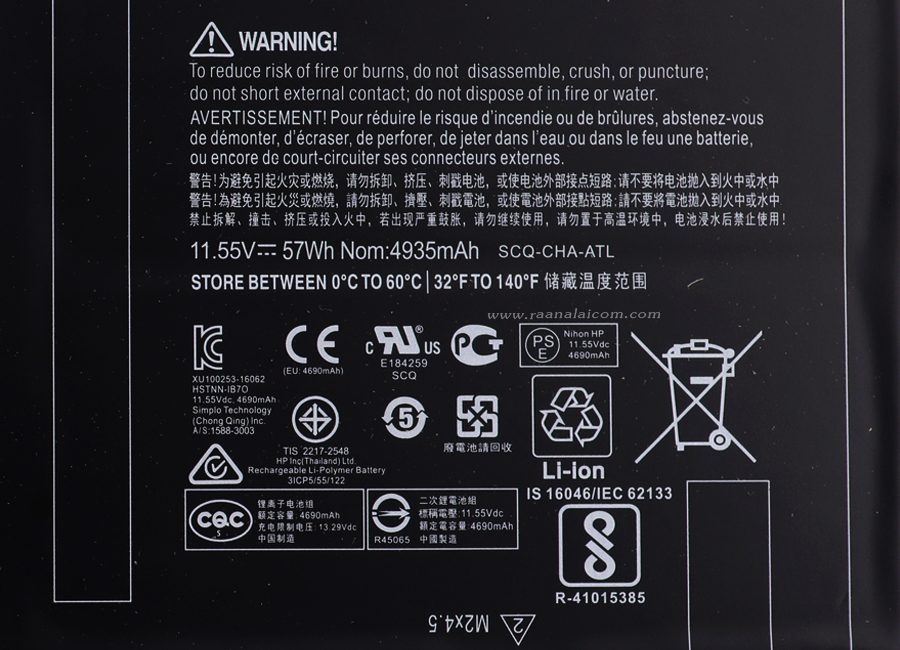 Battery HP EliteBook X360 1030 G2 Series Original ราคา พิเศษ OM03XL แบตเตอรี่ โน๊ตบุ๊ค HP X360 1030 G2 OM03 863167-171 ลดราคาพิเศษ