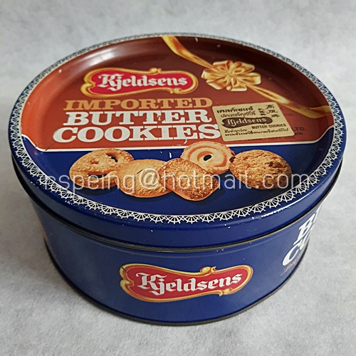 กล่องขนมคุ้กกี้เก่า Kjeldsens Imported Butter Cookies