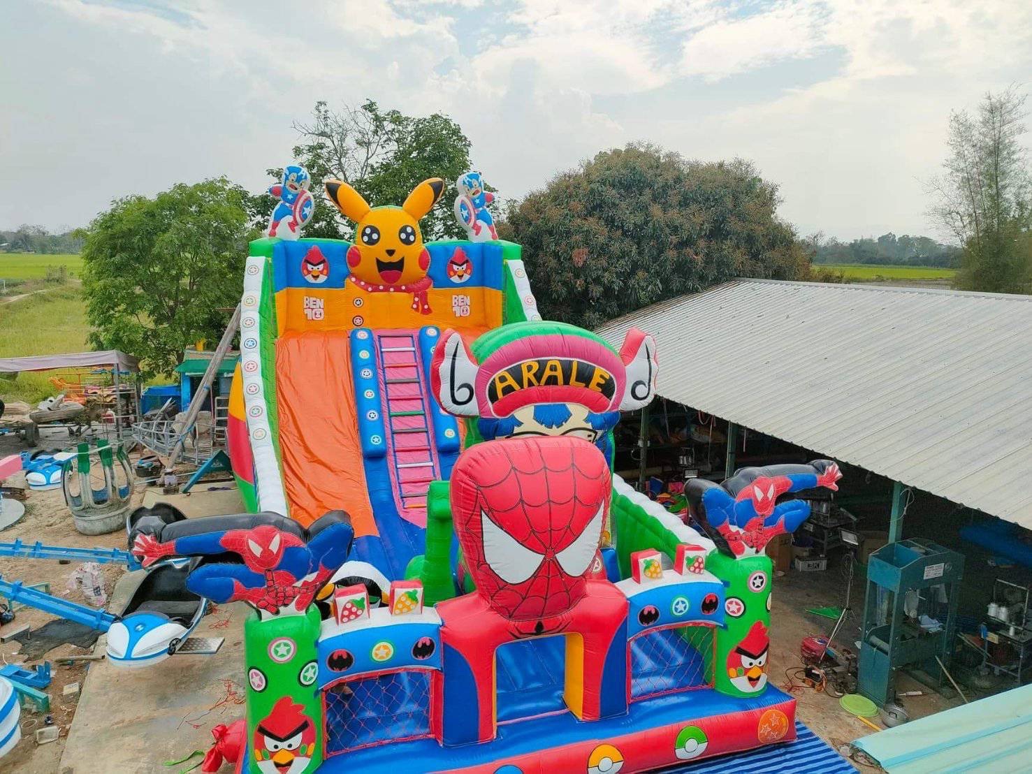 บ้านลม สไปรเดอร์แมน 6x12 เมตร