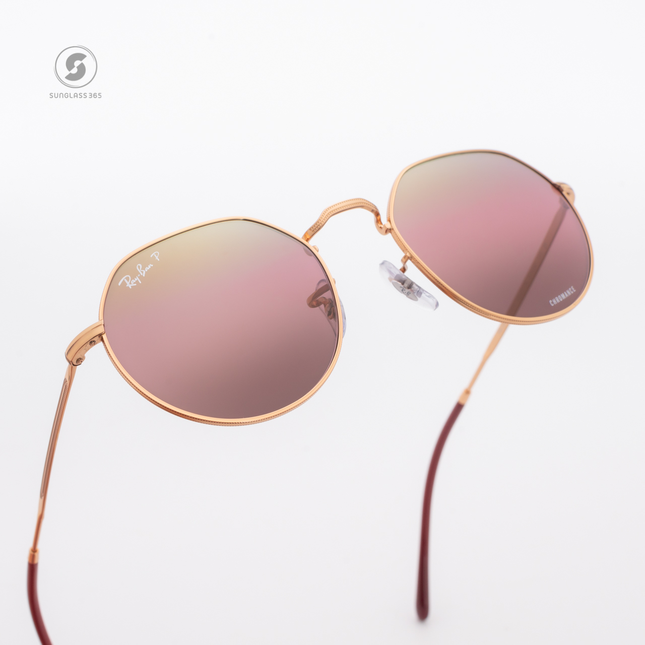 RayBan Jack RB3565 9202G9 Rose Gold Polarized Chromance