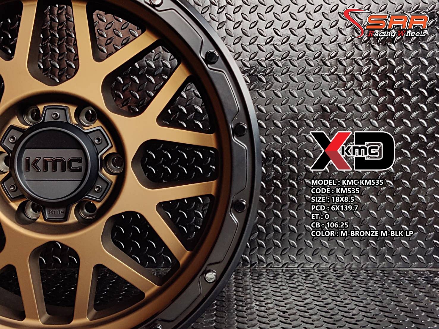 KMC-KM535 18X8.5 6X139.7 0 106.25 M-BRONZE M-BLK LP