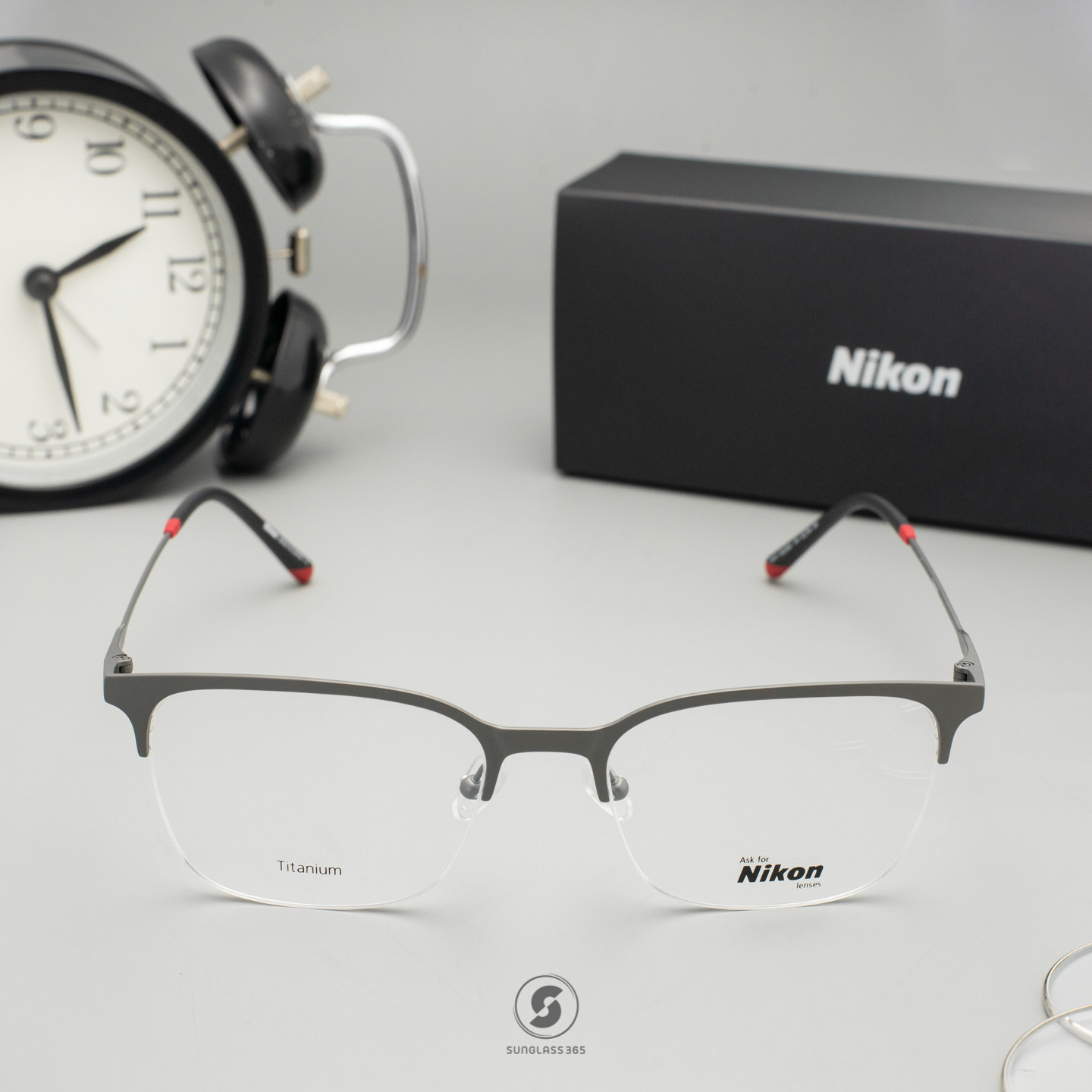 NIKON Frame NC1022 141 Red Color Touch Series Matte Dark Grey