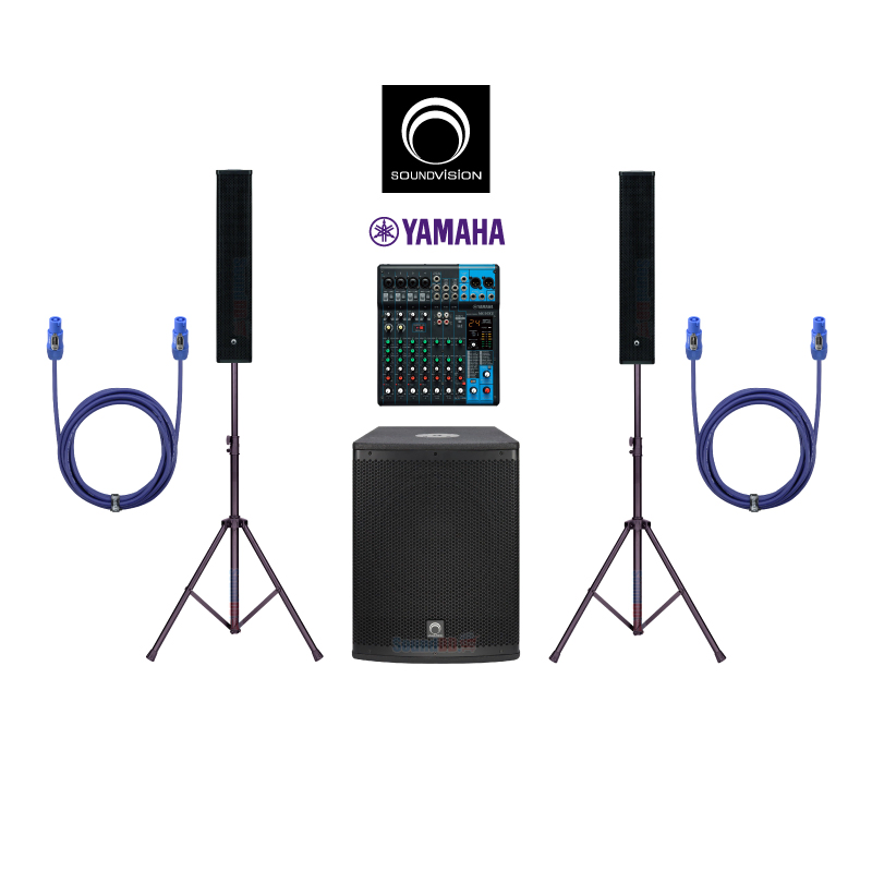 ชุดตู้ลำโพง SOUNDVISION ACS-1200S SET 4 พร้อม MG10XU มิกเซอร์อนาล็อก 10 ชาแนล