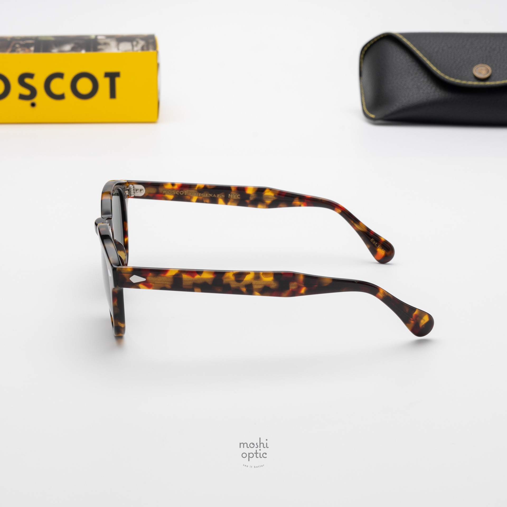 แว่นกันแดด Moscot Sun Lemtosh Tortoise G-15