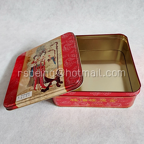 กล่องขนมไหว้พระจันทร์ ลายสาวจีน นกน้อยภัตตาคาร