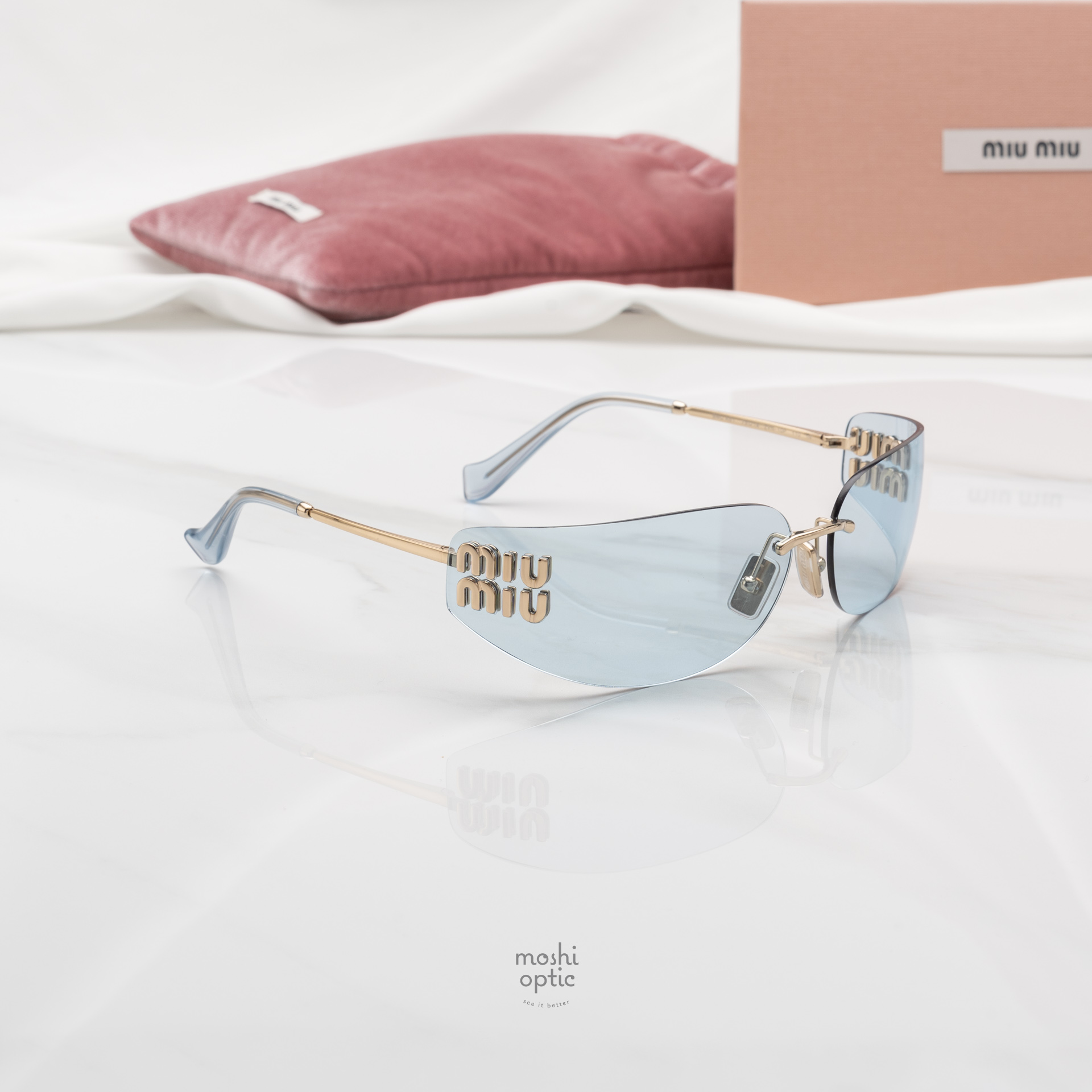 แว่นกันแดด Miu Miu MUA51S ZVN10P สำเนา