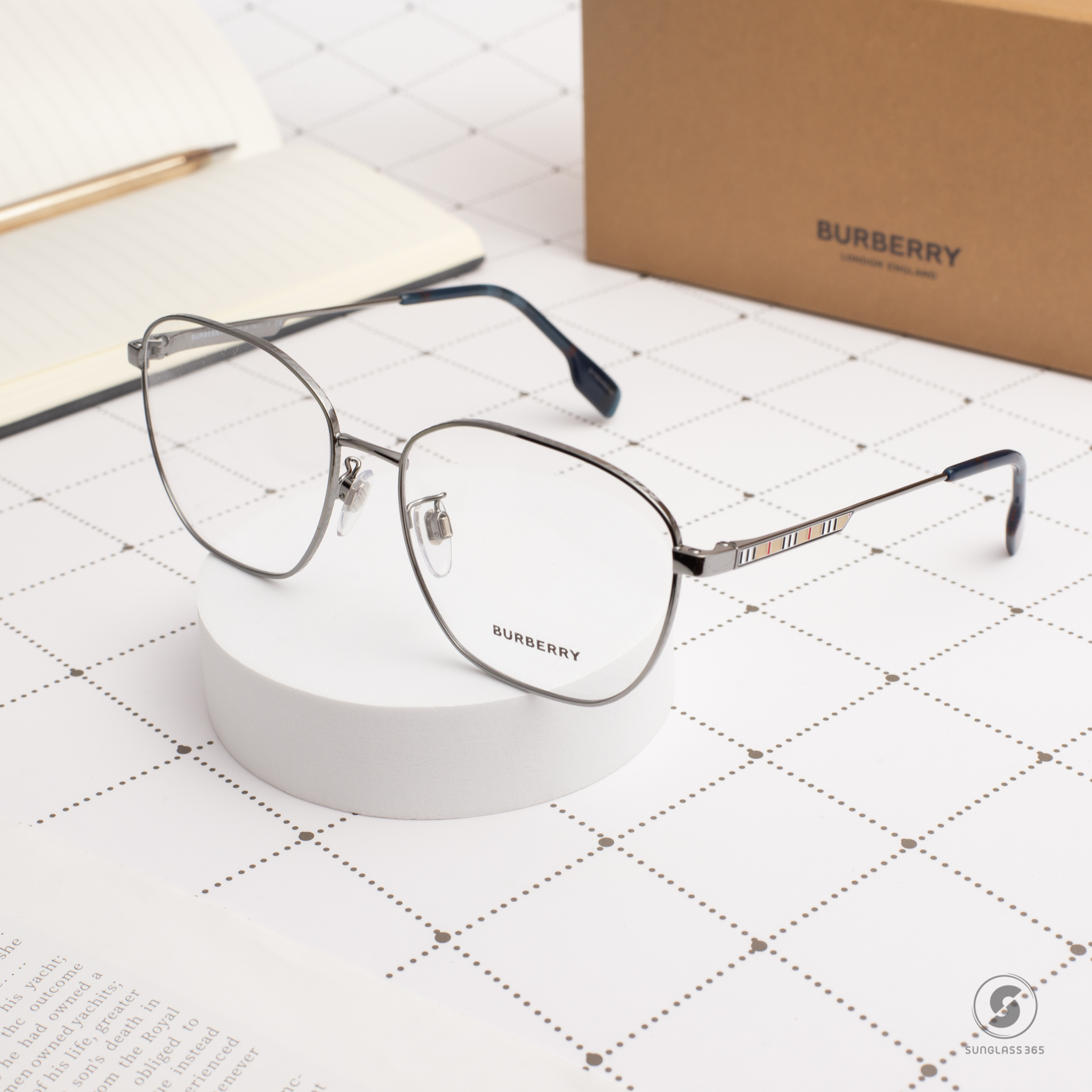 BURBERRY BE1365D 1003 Gunmetal