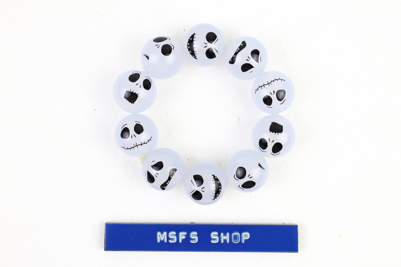 [มือสอง] กาชาปอง กำไลลูกปัด Jack Skellington หนัง The Nightmare Before Christmas