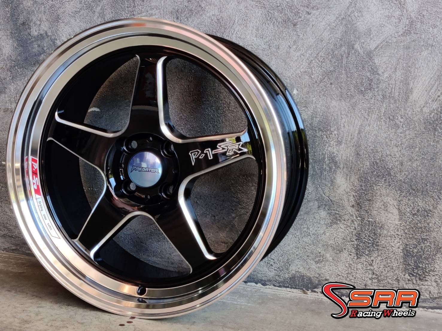 PREDATOR PD32 17X7.5 4X100 ET40 ดำขลิบเงิน