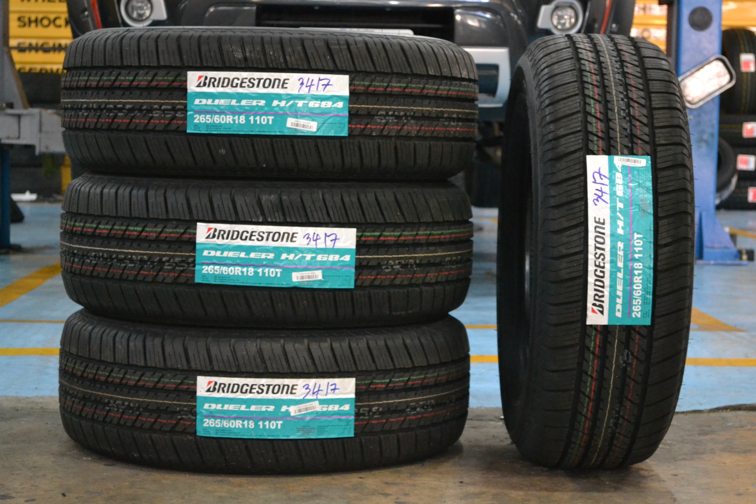 BRIDGESTONE DUELER H/T 684 II 265-60-18 เส้น 5500 ปกติ 8500