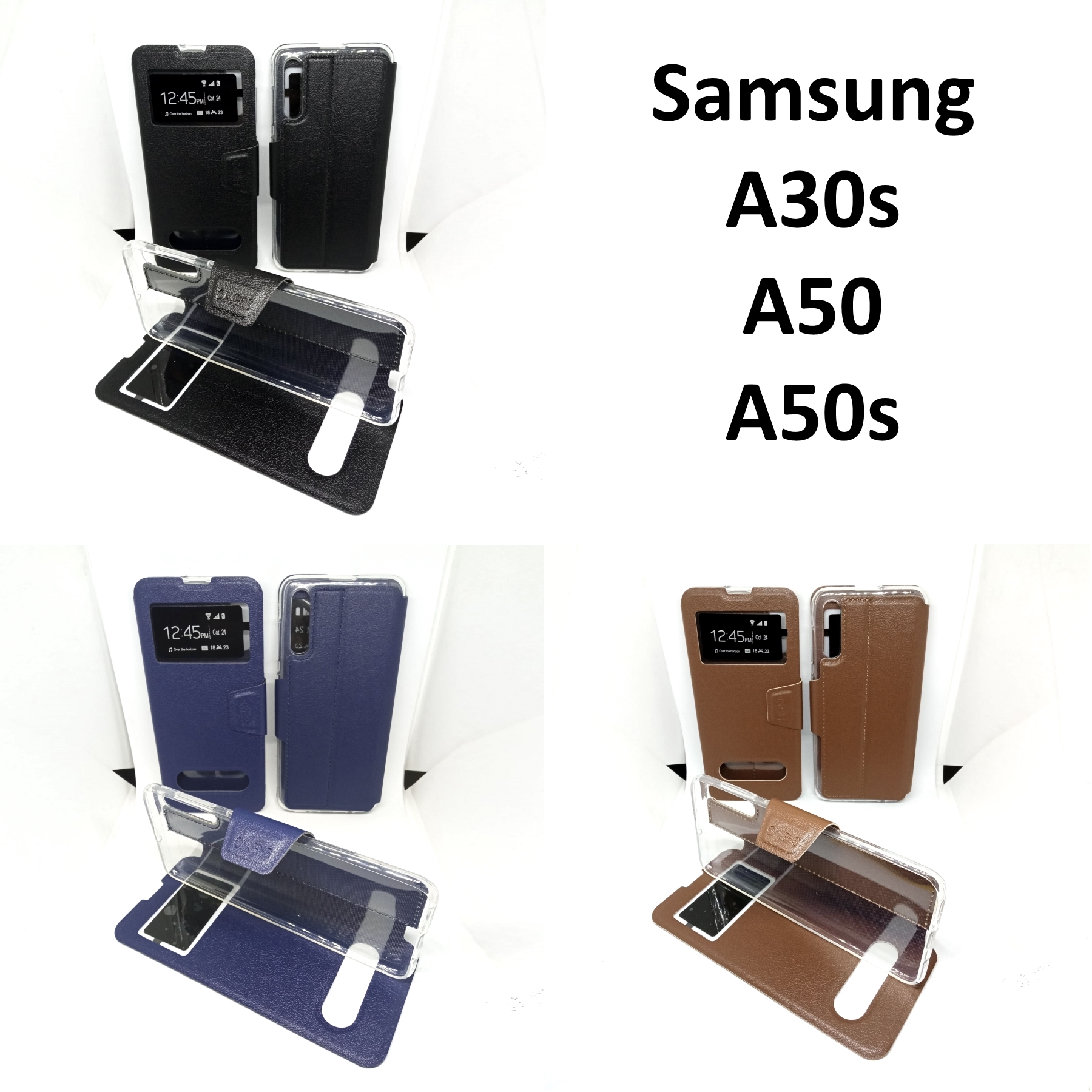 เคสพับ Samsung A30s, A50, A50s - เคสฝาพับ โชว์เบอร์ ตั้งได้