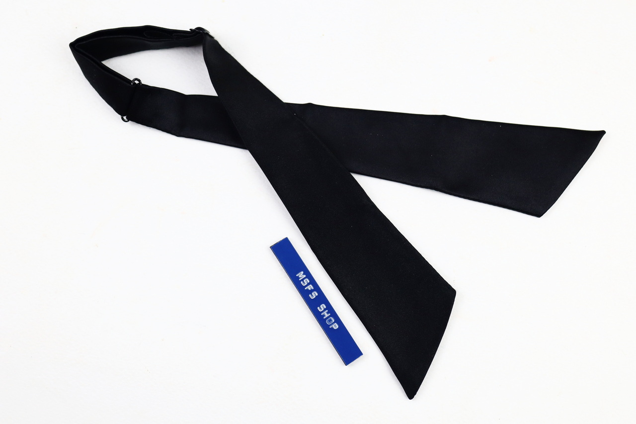 [Vintage] Ribbon Bow Tie สีดำ แบบผ้า ปรับความยาวได้