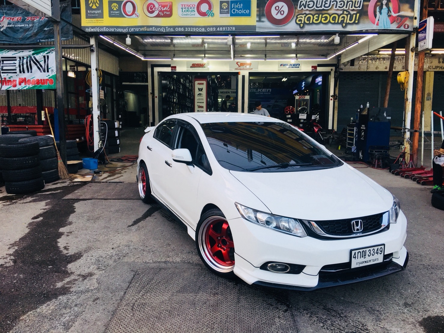 W WORK S1 ขอบ18 สีแดงแก้ว ใส่เก๋งราคาถูก