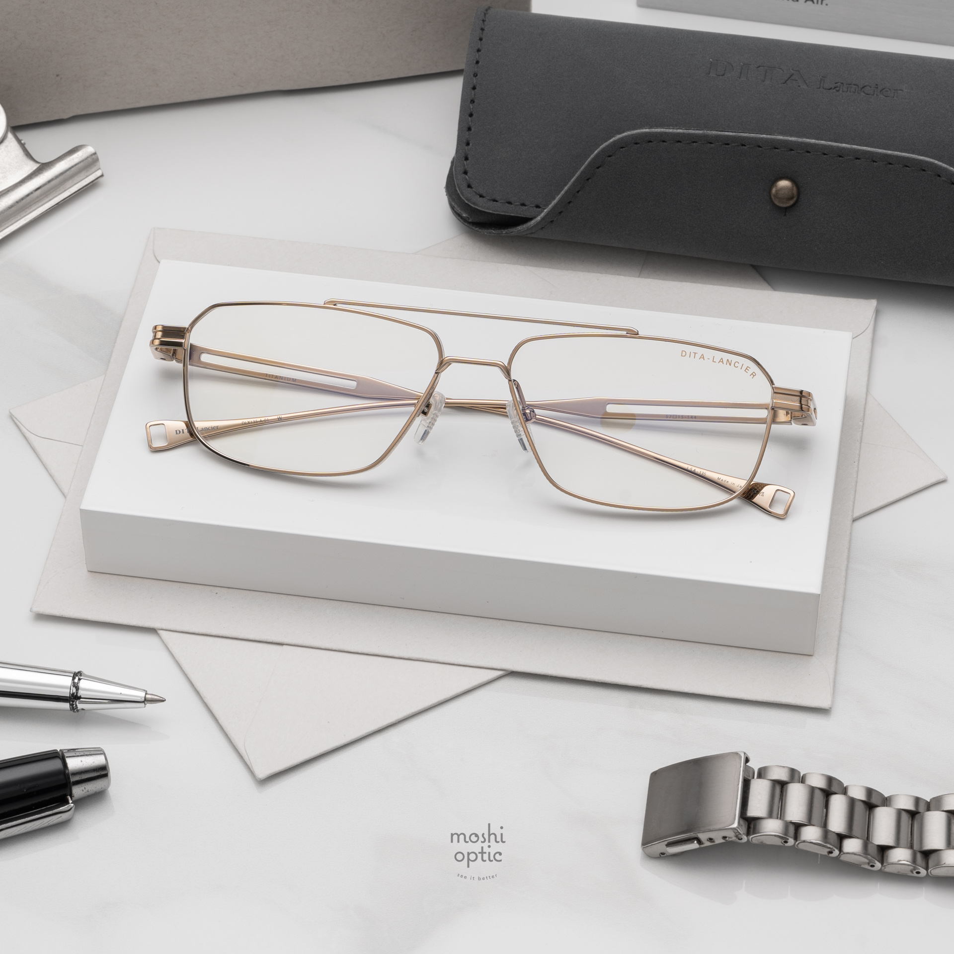 แว่นสายตา DITA LANCIER DLX135 A 01 with Blue Control Lens