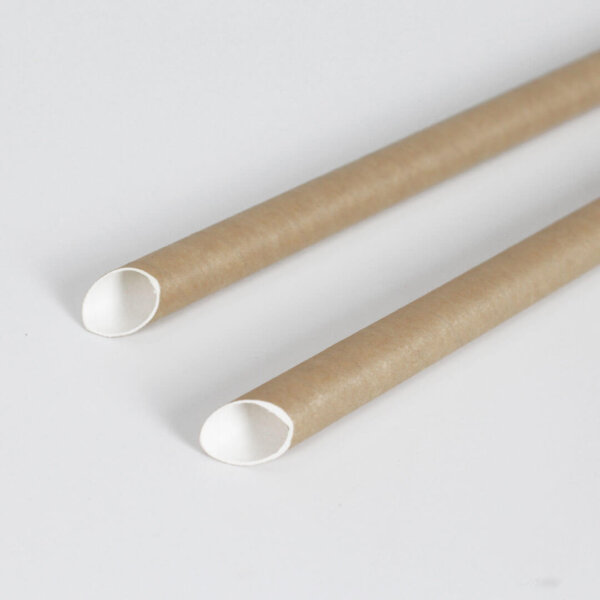 หลอดกระดาษ ชาไข่มุก สีน้ำตาล