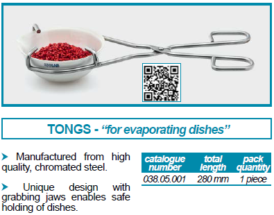 ที่จับ/ที่คีบถ้วยระเหย DISH TONGS - ISOLAB