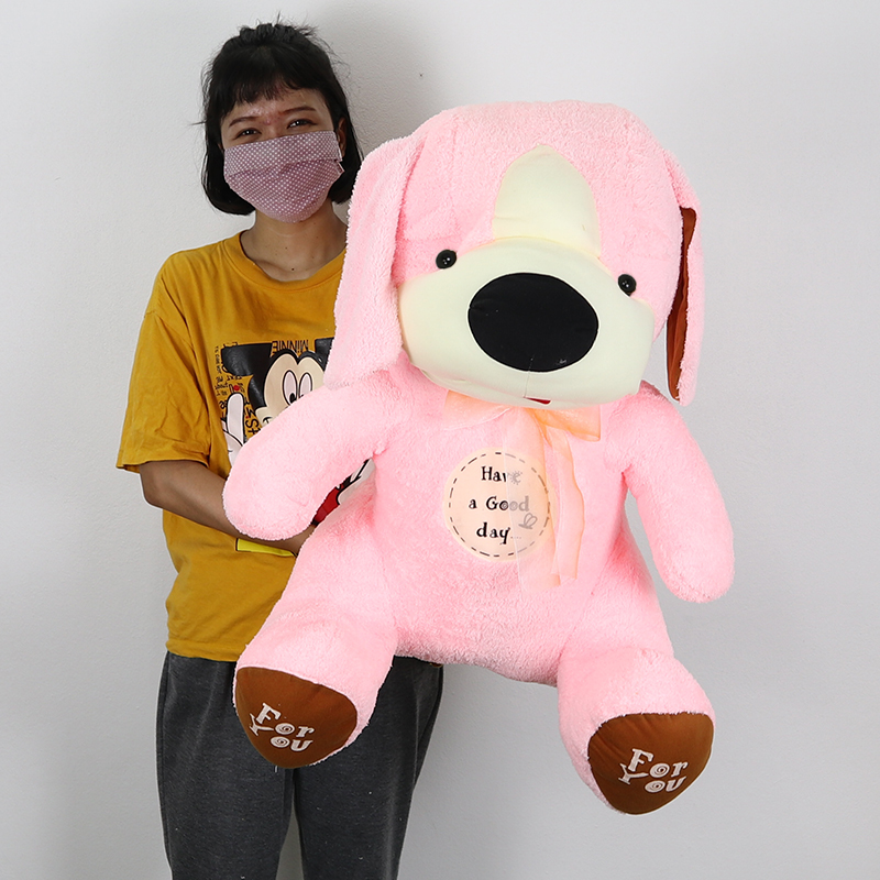 ตุ๊กตาหมา ตัวใหญ่ หมาหูยาว ผ้าขนหนู Size 40นิ้ว น่ากอด น่าสะสม