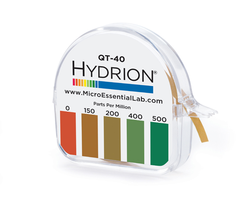 กระดาษวัดค่าน้ำยาฆ่าเชื้อแบบม้วน 0-500 ppm (QT-40)