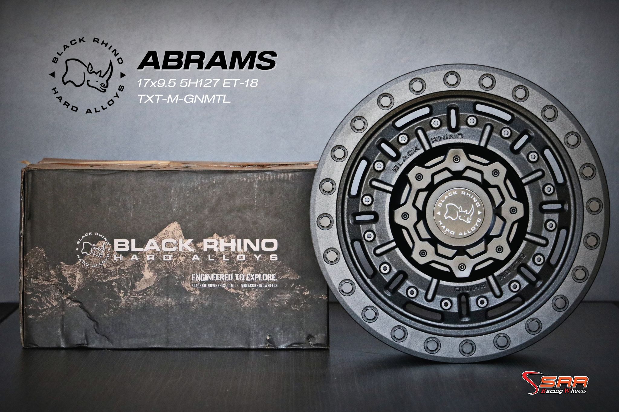 BLACK RHINO ABRAMS ขอบ17 นิ้ว ตรงรุ่น JEEP (5รู127)