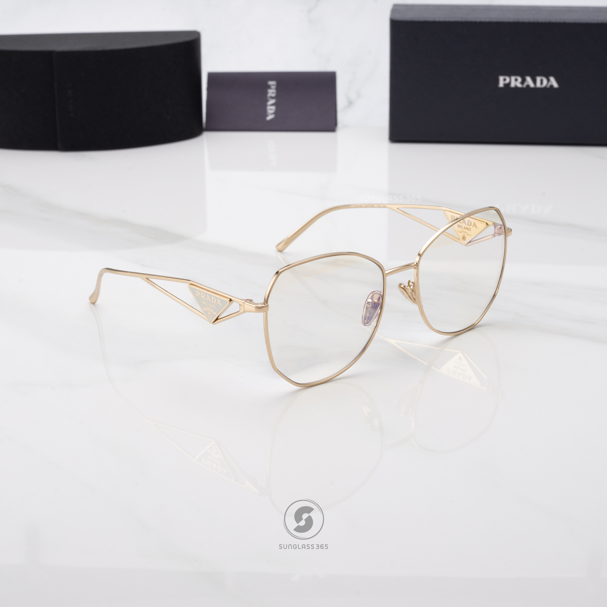 PRADA PR57YS ZVN08N Pale Gold