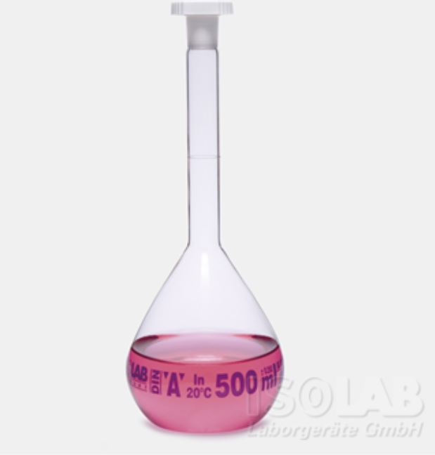 ขวดวัดปริมาตร VOLUMETRIC FLASK - CLEAR - ISOLAB