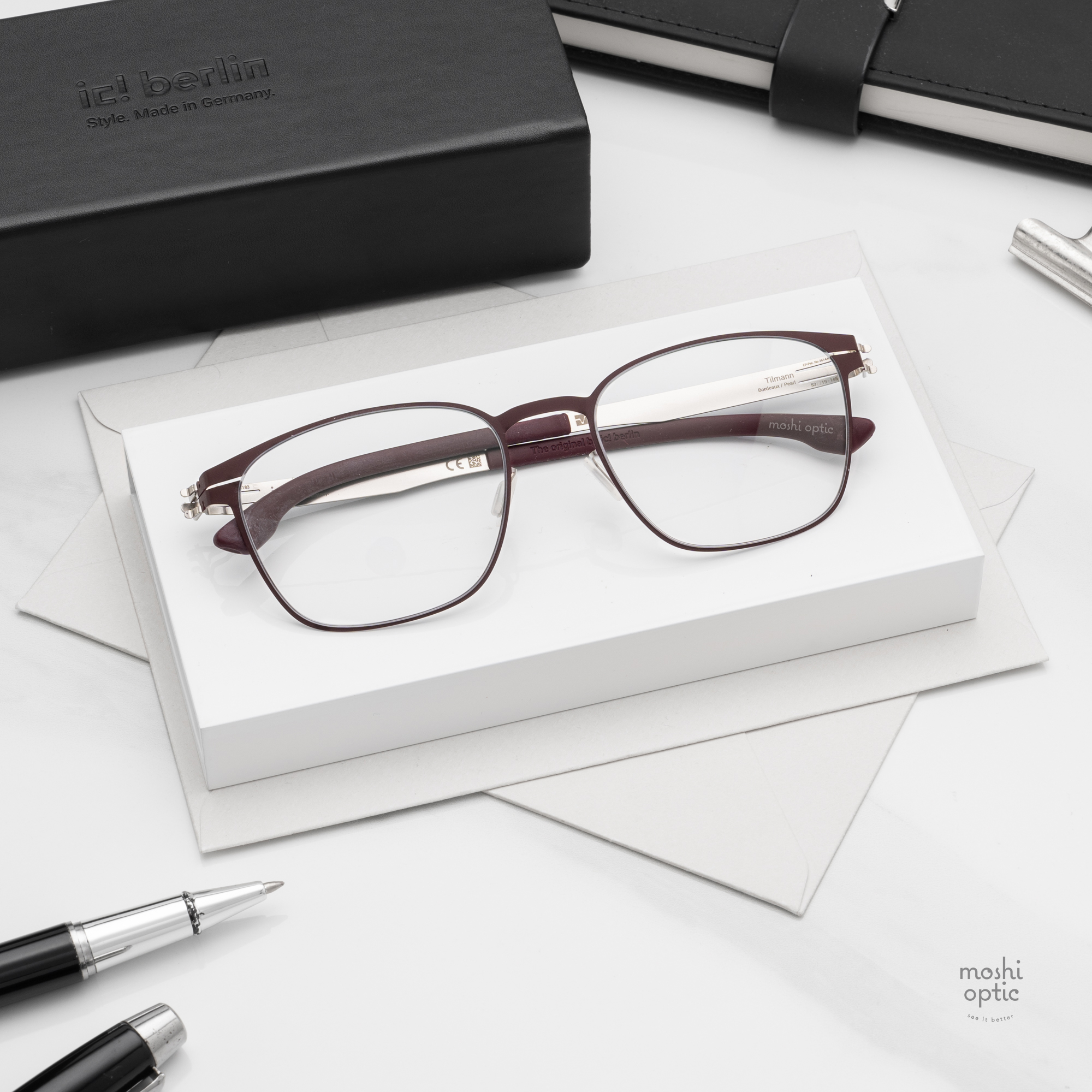กรอบแว่น IC BERLIN Tilmann Bordeaux Pearl