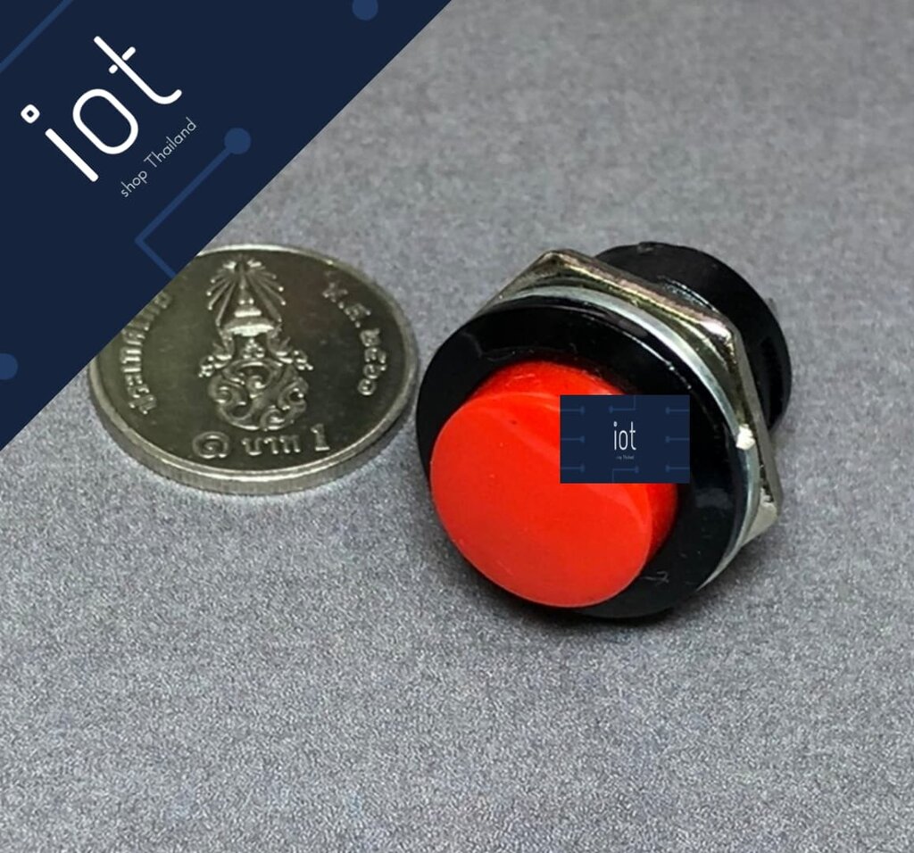 สวิตช์กดติด / ปล่อยดับ 16MM Switch R13-507 3A 250V AC Push Button