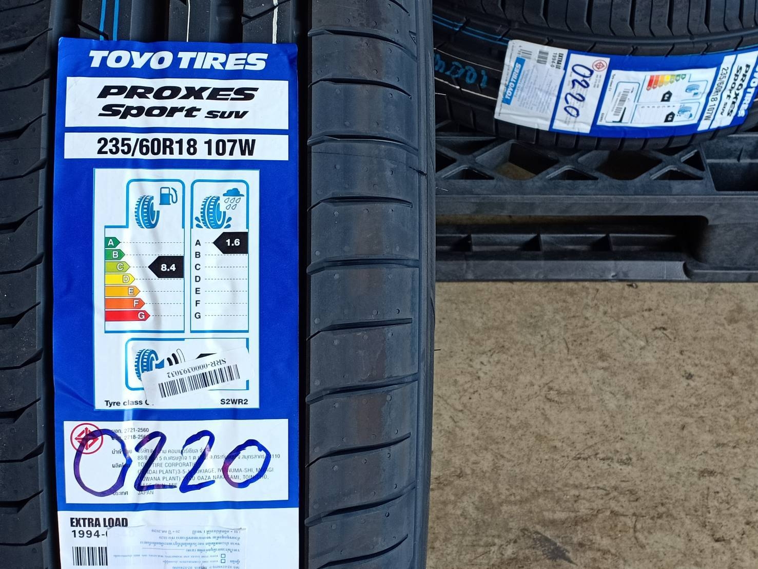 TOYO 235/60R18 PROXES SPORT SUV 107W MADE IN JAPAN