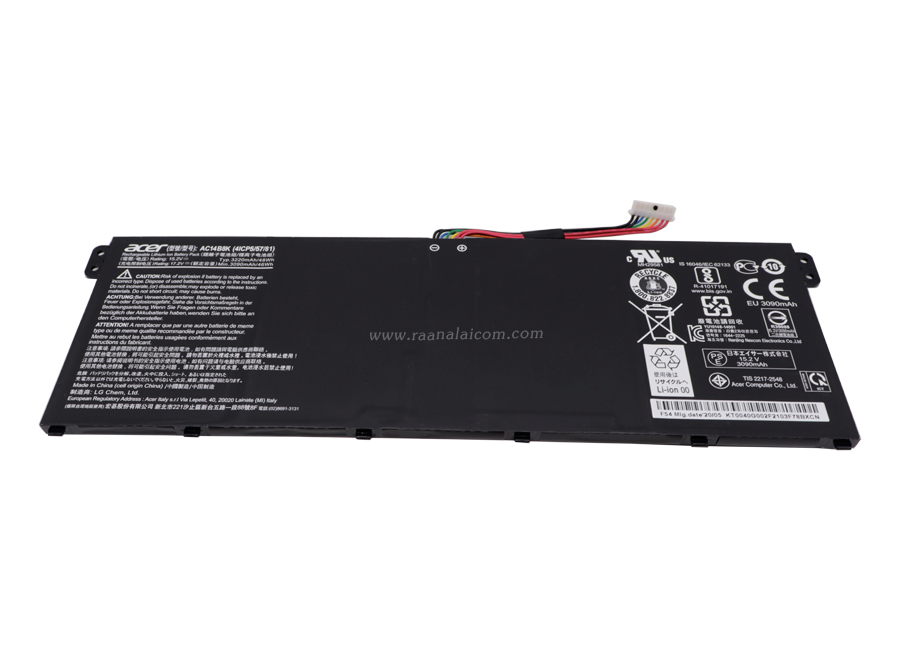แบตเตอรี่ Acer Nittro 5 AN515-42-R8HN, Swift 3 SF314-51-33P3 Original AC14B8K ราคา พิเศษ Battery Acer Aspire 5 A515-52G-78AH, Nittro 5 AN515-42-R8HN 46Whr ตรงรุ่น ลดราคาพิเศษ
