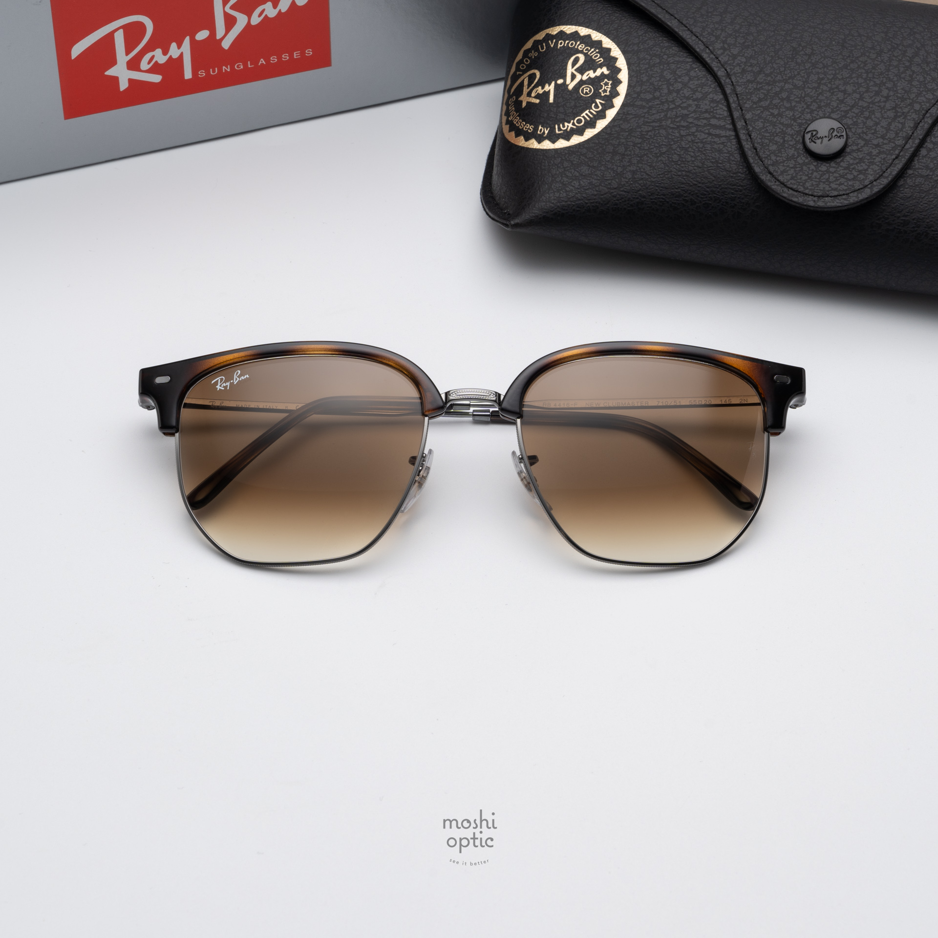 Ray-Ban New Clubmaster RB4416F 701/51 Havana