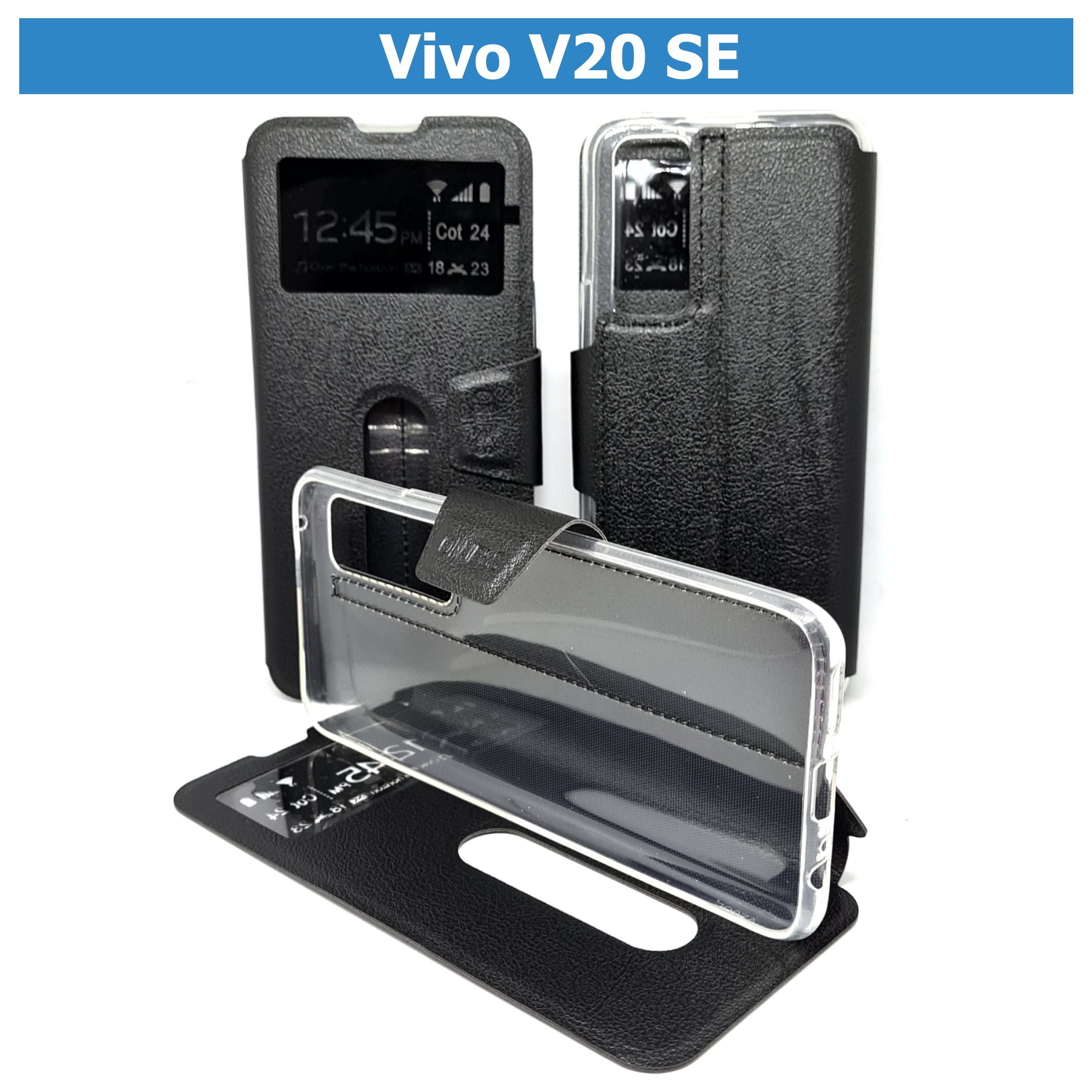 เคส Vivo V20 SE - เคสฝาพับ โชว์เบอร์ วางตั้งได้