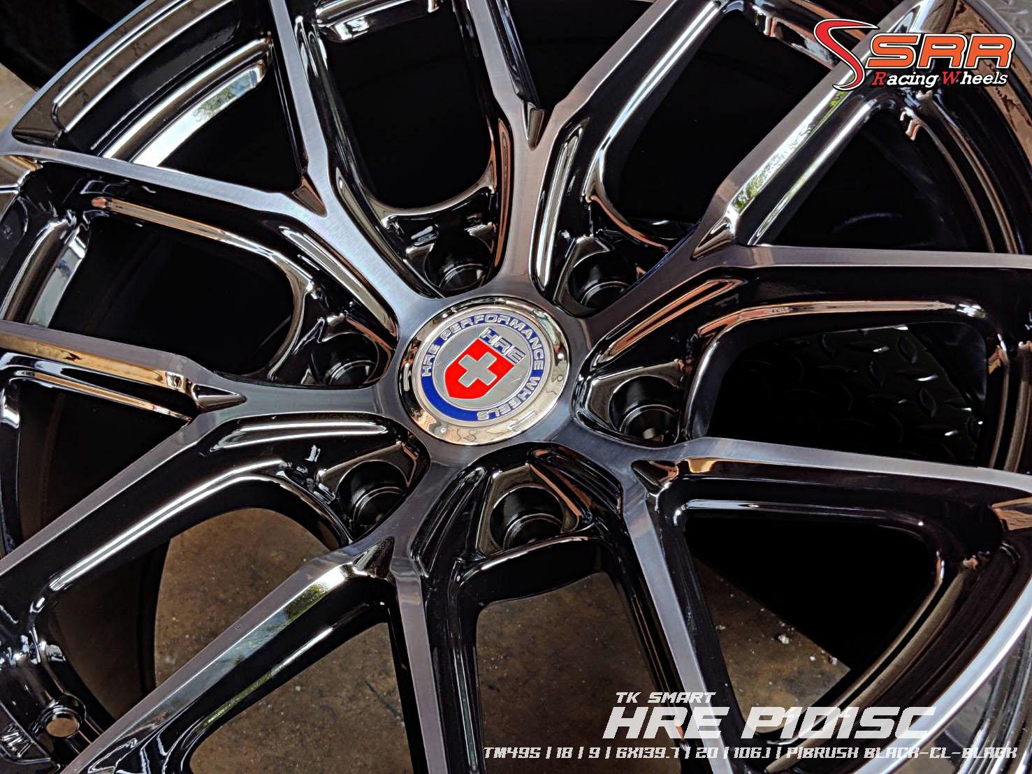TK SMART : TM495 18X9 6X139.7 20 106.1 P/BRUSH BLACK-CL-BLACK (หน้าชาร่องดำ)